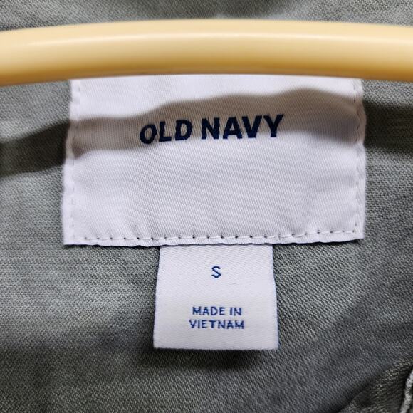 Old Navy Jacket Womens S Green Camo Cotton Full Zip Drawstring Field Outdoors - Picture 3 of 8